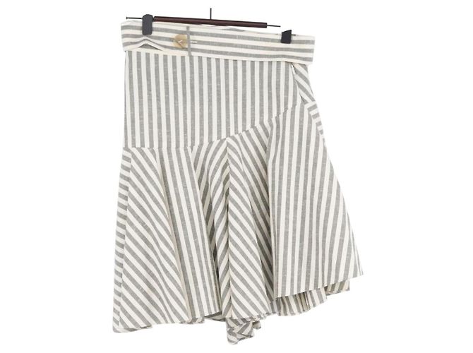 LOEWE Rock Baumwolle Grau Auth 154092 Braun - Ansicht 2