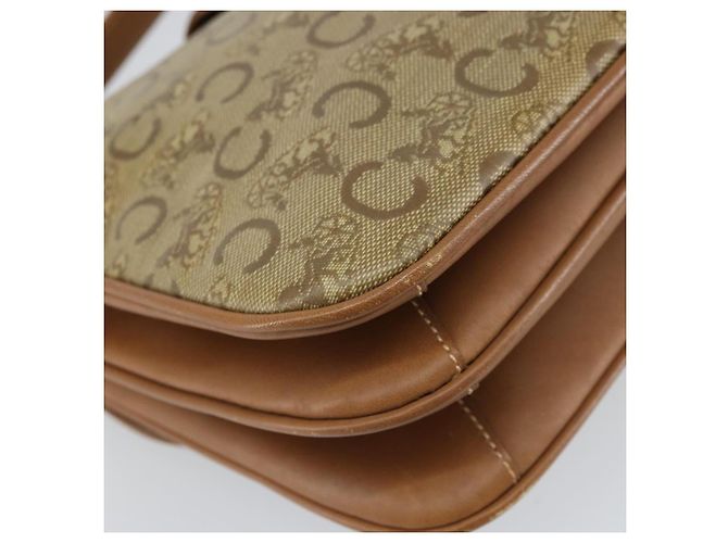 BORSO A SPALLA CÉLINE C SULKY CARRIAGE IN PVC BEIGE ORO Auth 159376 D'oro - vista 17