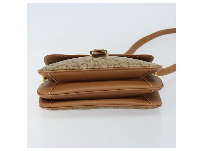BORSO A SPALLA CÉLINE C SULKY CARRIAGE IN PVC BEIGE ORO Auth 159376 D'oro - vista 5
