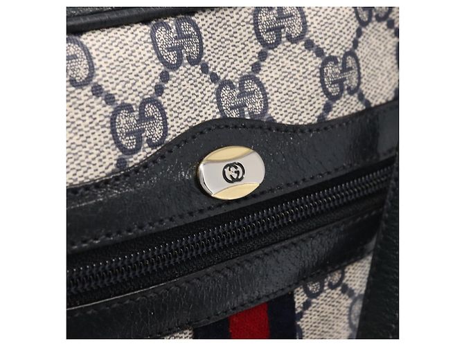 Gucci Bolso de Hombro GG Supreme Sherry Line PVC Navy Red 89 02 004 Auth am10314 Roja Azul marino - vista 19