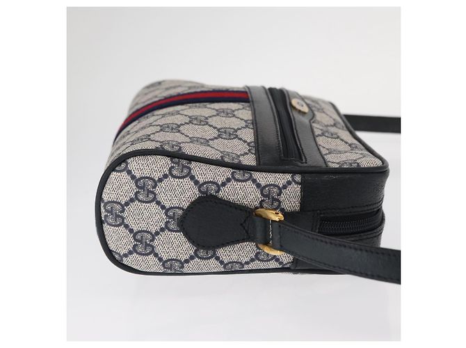 Gucci Bolso de Hombro GG Supreme Sherry Line PVC Navy Red 89 02 004 Auth am10314 Roja Azul marino - vista 3