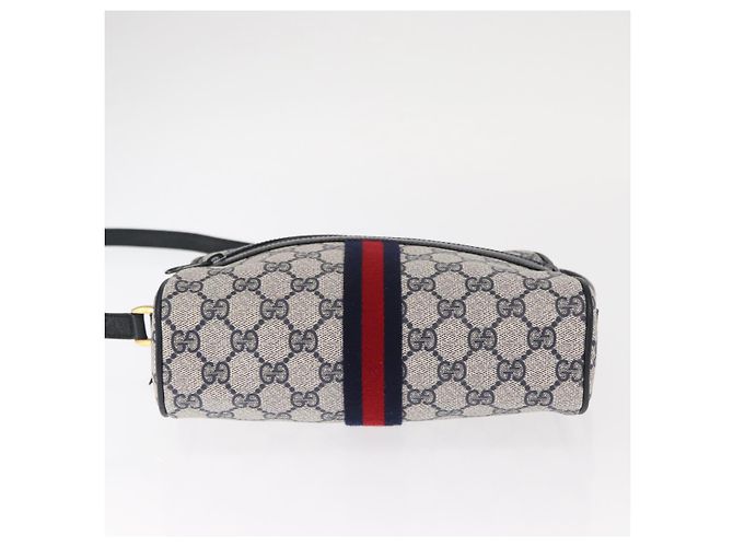 Gucci Bolso de Hombro GG Supreme Sherry Line PVC Navy Red 89 02 004 Auth am10314 Roja Azul marino - vista 5