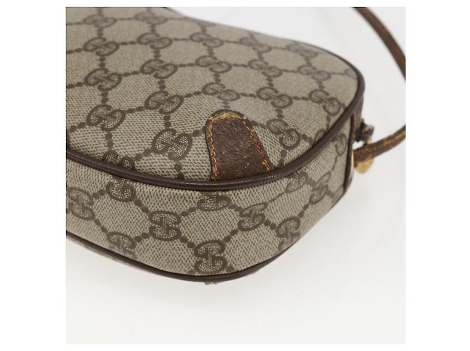 Bolsa Sherry Line GG Supreme Web da GUCCI em PVC bege e dourado 89 02 066 Auth 160474 - vista 15