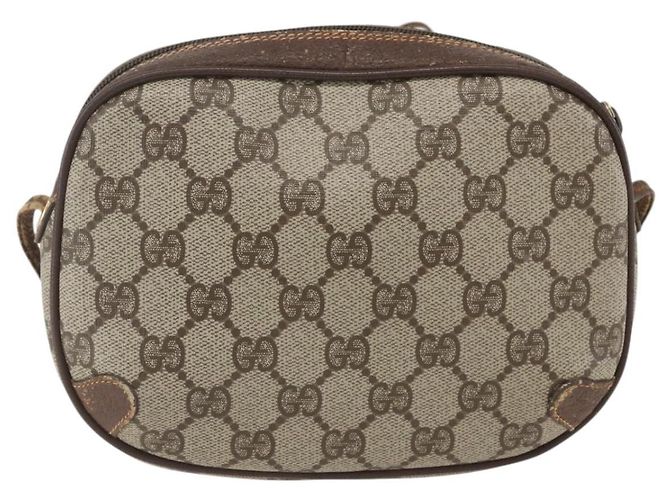 Bolsa Sherry Line GG Supreme Web da GUCCI em PVC bege e dourado 89 02 066 Auth 160474 - vista 2