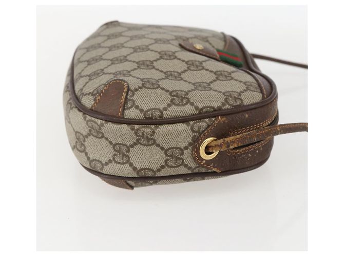 Bolsa Sherry Line GG Supreme Web da GUCCI em PVC bege e dourado 89 02 066 Auth 160474 - vista 4