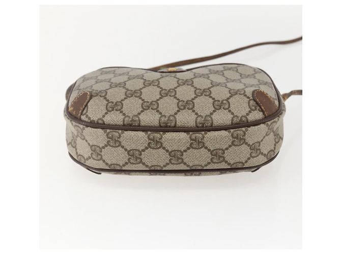 Bolsa Sherry Line GG Supreme Web da GUCCI em PVC bege e dourado 89 02 066 Auth 160474 - vista 5