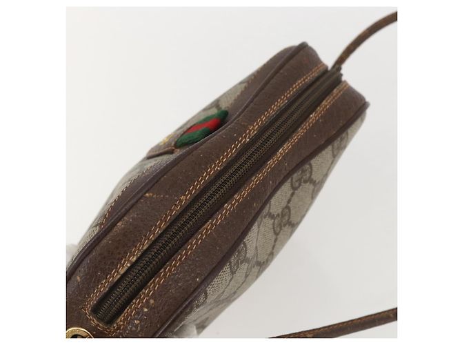 Bolsa Sherry Line GG Supreme Web da GUCCI em PVC bege e dourado 89 02 066 Auth 160474 - vista 6