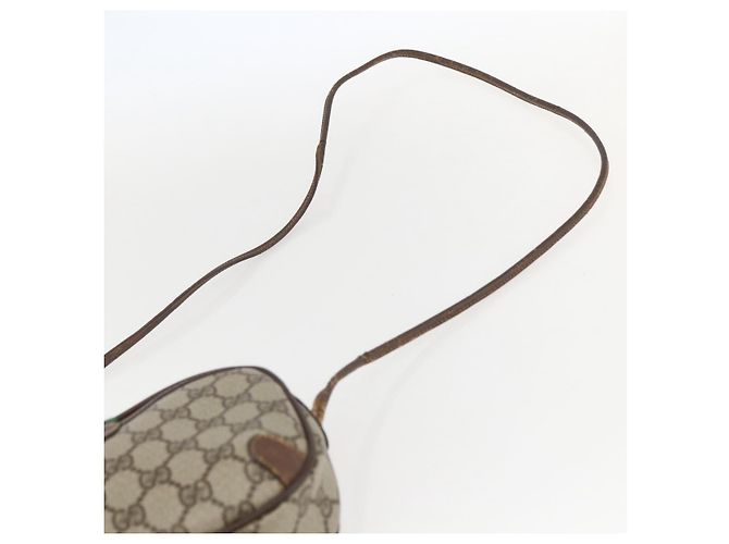 Bolsa Sherry Line GG Supreme Web da GUCCI em PVC bege e dourado 89 02 066 Auth 160474 - vista 8