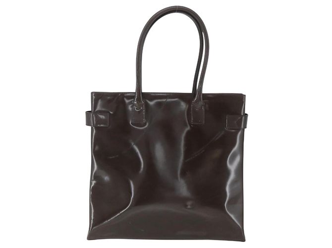 Borsa Tote GUCCI Smalto Marrone Oro Auth bs31888 D'oro - vista 2