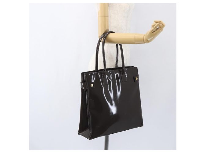 Borsa Tote GUCCI Smalto Marrone Oro Auth bs31888 D'oro - vista 23