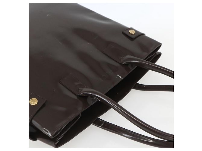 Borsa Tote GUCCI Smalto Marrone Oro Auth bs31888 D'oro - vista 6