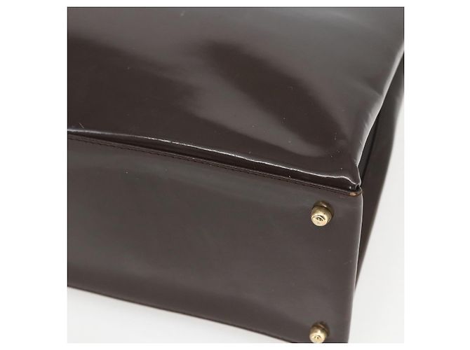 Borsa Tote GUCCI Smalto Marrone Oro Auth bs31888 D'oro - vista 9