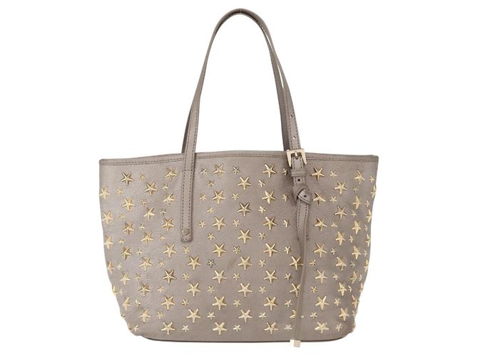 Borsa Tote in pelle Sasha S di Jimmy Choo Argento Oro Auth BA9248 D'oro - vista 13