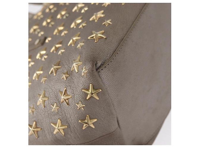 Borsa Tote in pelle Sasha S di Jimmy Choo Argento Oro Auth BA9248 D'oro - vista 15
