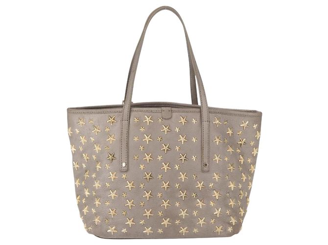 Borsa Tote in pelle Sasha S di Jimmy Choo Argento Oro Auth BA9248 D'oro - vista 2