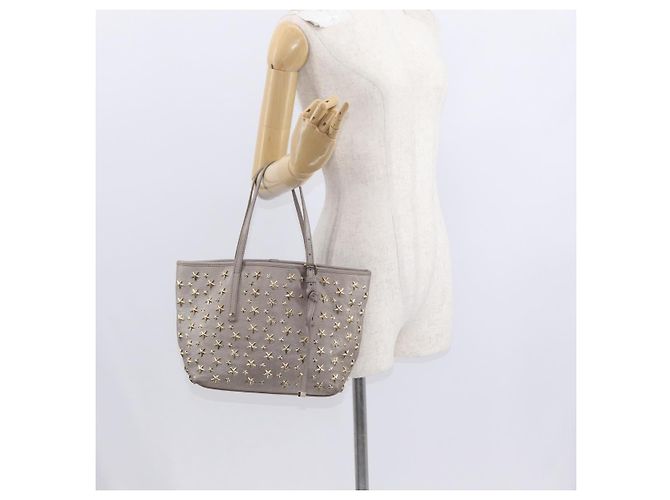 Borsa Tote in pelle Sasha S di Jimmy Choo Argento Oro Auth BA9248 D'oro - vista 20
