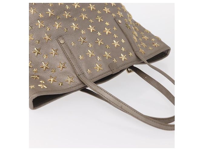 Borsa Tote in pelle Sasha S di Jimmy Choo Argento Oro Auth BA9248 D'oro - vista 6