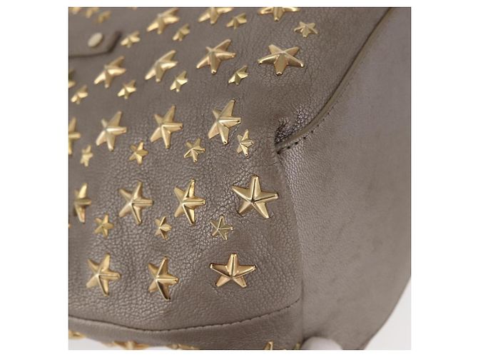 Borsa Tote in pelle Sasha S di Jimmy Choo Argento Oro Auth BA9248 D'oro - vista 9