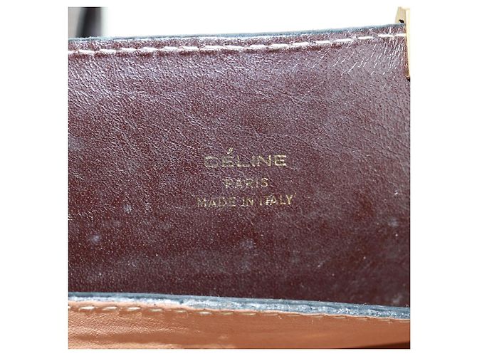 Céline Borsa Boston Celine C Sulky in tela marrone e oro Auth bs32098 D'oro - vista 22
