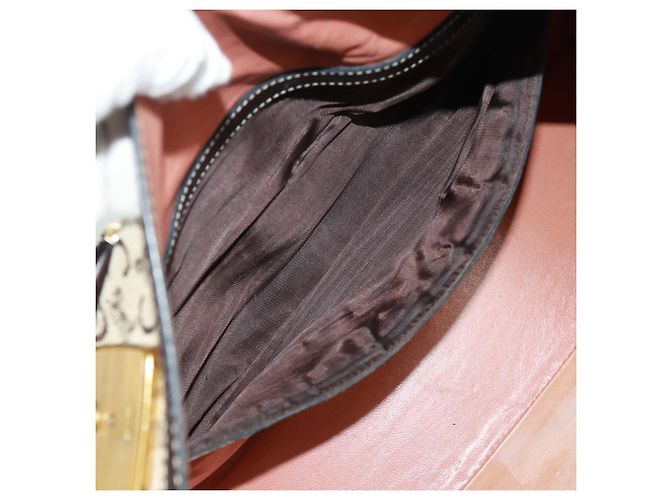 Céline Borsa Boston Celine C Sulky in tela marrone e oro Auth bs32098 D'oro - vista 26