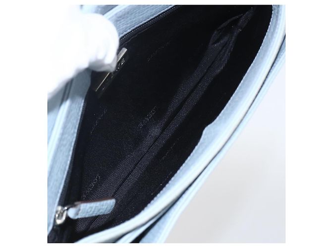 Borsa LOEWE in suede blu argento autentica ka1394 - vista 11