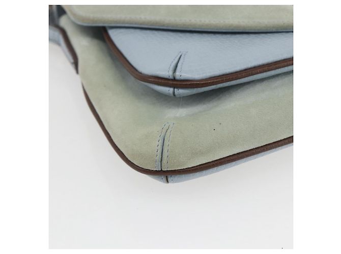 Borsa LOEWE in suede blu argento autentica ka1394 - vista 14