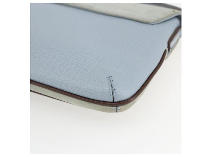 Borsa LOEWE in suede blu argento autentica ka1394 - vista 15