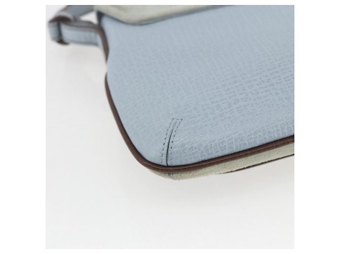 Borsa LOEWE in suede blu argento autentica ka1394 - vista 16