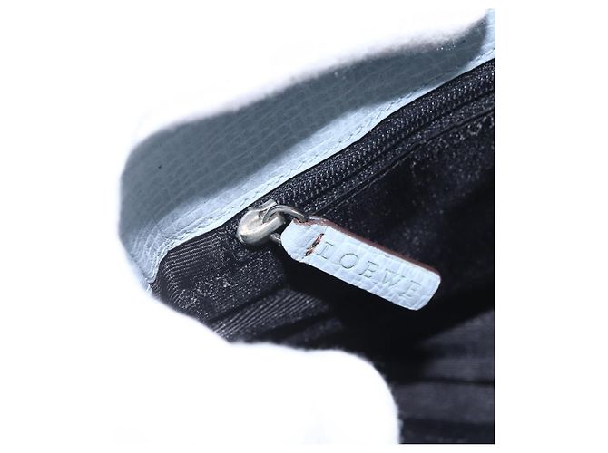 Borsa LOEWE in suede blu argento autentica ka1394 - vista 18
