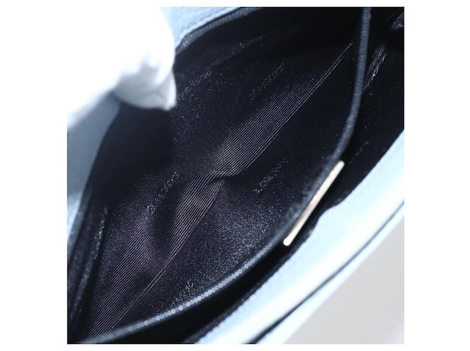 Borsa LOEWE in suede blu argento autentica ka1394 - vista 21
