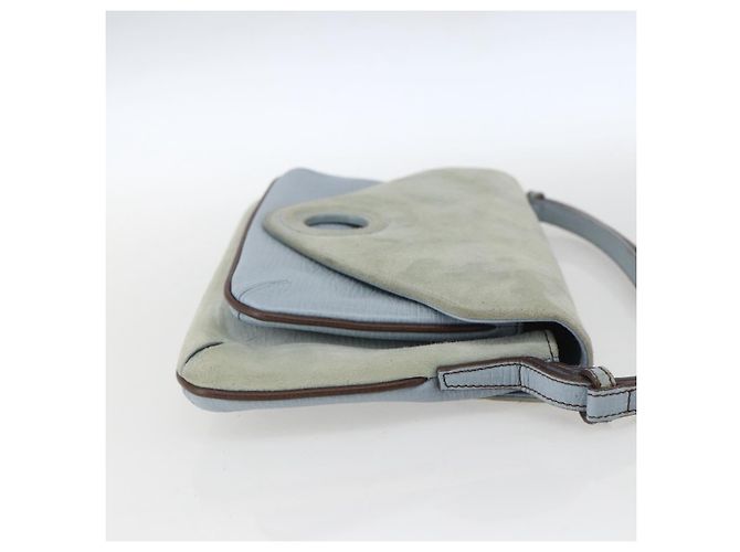 Borsa LOEWE in suede blu argento autentica ka1394 - vista 4