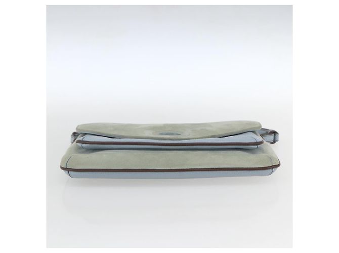 Borsa LOEWE in suede blu argento autentica ka1394 - vista 5