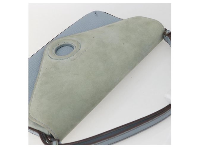 Borsa LOEWE in suede blu argento autentica ka1394 - vista 6