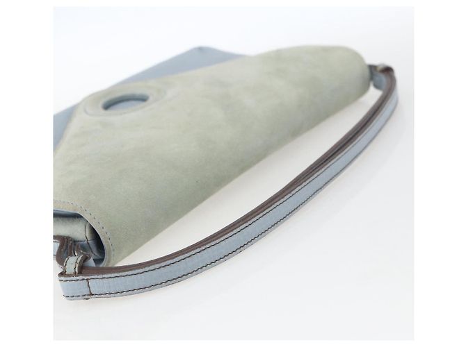 Borsa LOEWE in suede blu argento autentica ka1394 - vista 7