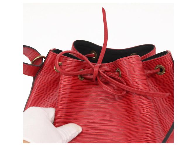 LOUIS VUITTON Borsa a Spalla Epi Noe Rossa M44007 LV Auth 158236 Rosso - vista 10