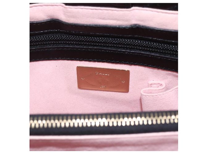 BALLY Borsa a mano in pelle nera e oro Auth 158990 Nero D'oro - vista 10