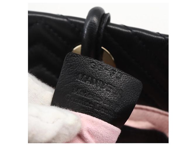 BALLY Borsa a mano in pelle nera e oro Auth 158990 Nero D'oro - vista 12