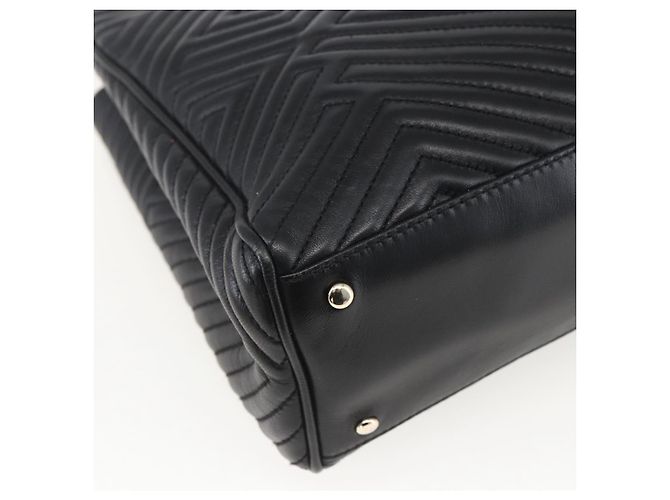 BALLY Borsa a mano in pelle nera e oro Auth 158990 Nero D'oro - vista 16