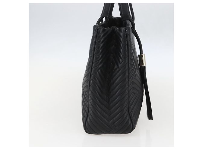 BALLY Borsa a mano in pelle nera e oro Auth 158990 Nero D'oro - vista 3