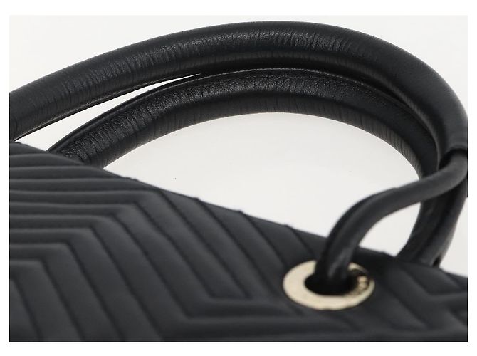 BALLY Borsa a mano in pelle nera e oro Auth 158990 Nero D'oro - vista 8