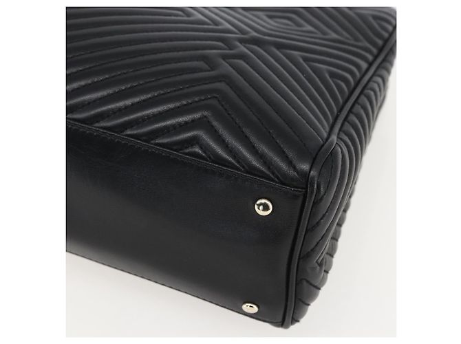 BALLY Borsa a mano in pelle nera e oro Auth 158990 Nero D'oro - vista 9
