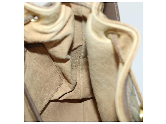 Gucci Borsa GG Supreme Web Sherry Line PVC Beige Oro 41 02 034 Auth 156424 D'oro - vista 18