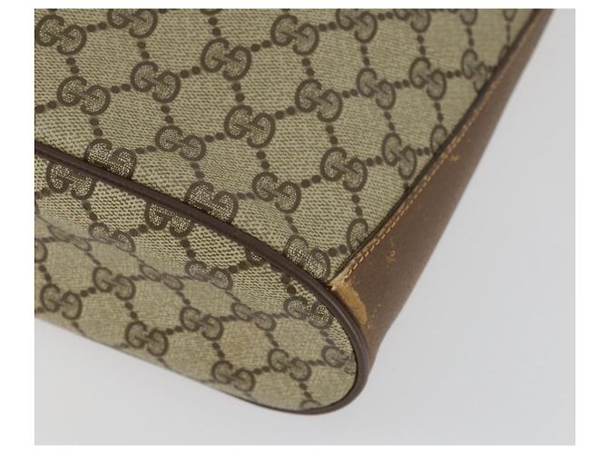 Gucci Borsa GG Supreme Web Sherry Line PVC Beige Oro 41 02 034 Auth 156424 D'oro - vista 9