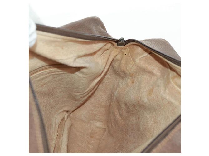 Borsa Gucci GG Supreme Web Sherry Line in PVC beige e oro 904 02 064 Auth bs32049 D'oro - vista 26