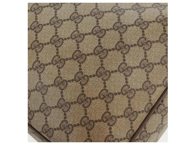 Borsa Gucci GG Supreme Web Sherry Line in PVC beige e oro 904 02 064 Auth bs32049 D'oro - vista 9