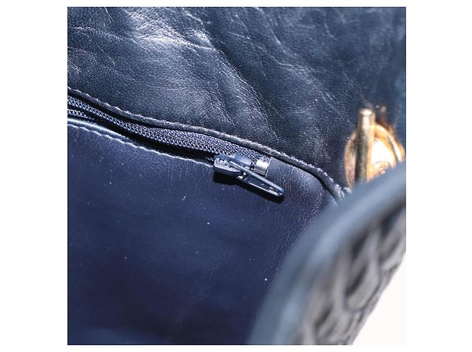 BALLY Borsa a Spalla a Catena Pelle Blu Navy Oro Auth 159580 D'oro - vista 21