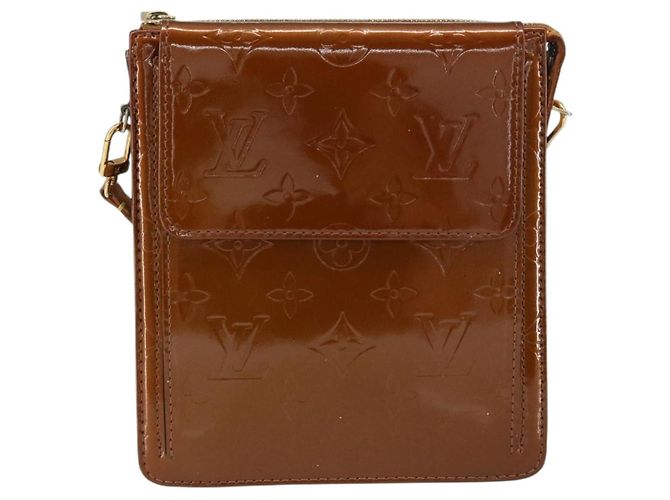 LOUIS VUITTON Bolsa Accesorio Motto Monogram Vernis Bronce M91138 Auth 160428 - vista 13