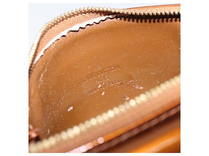 LOUIS VUITTON Bolsa Accesorio Motto Monogram Vernis Bronce M91138 Auth 160428 - vista 18