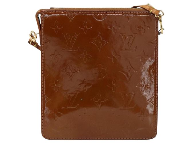 LOUIS VUITTON Bolsa Accesorio Motto Monogram Vernis Bronce M91138 Auth 160428 - vista 2
