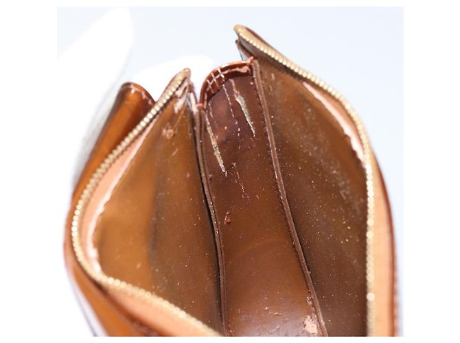 LOUIS VUITTON Bolsa Accesorio Motto Monogram Vernis Bronce M91138 Auth 160428 - vista 20